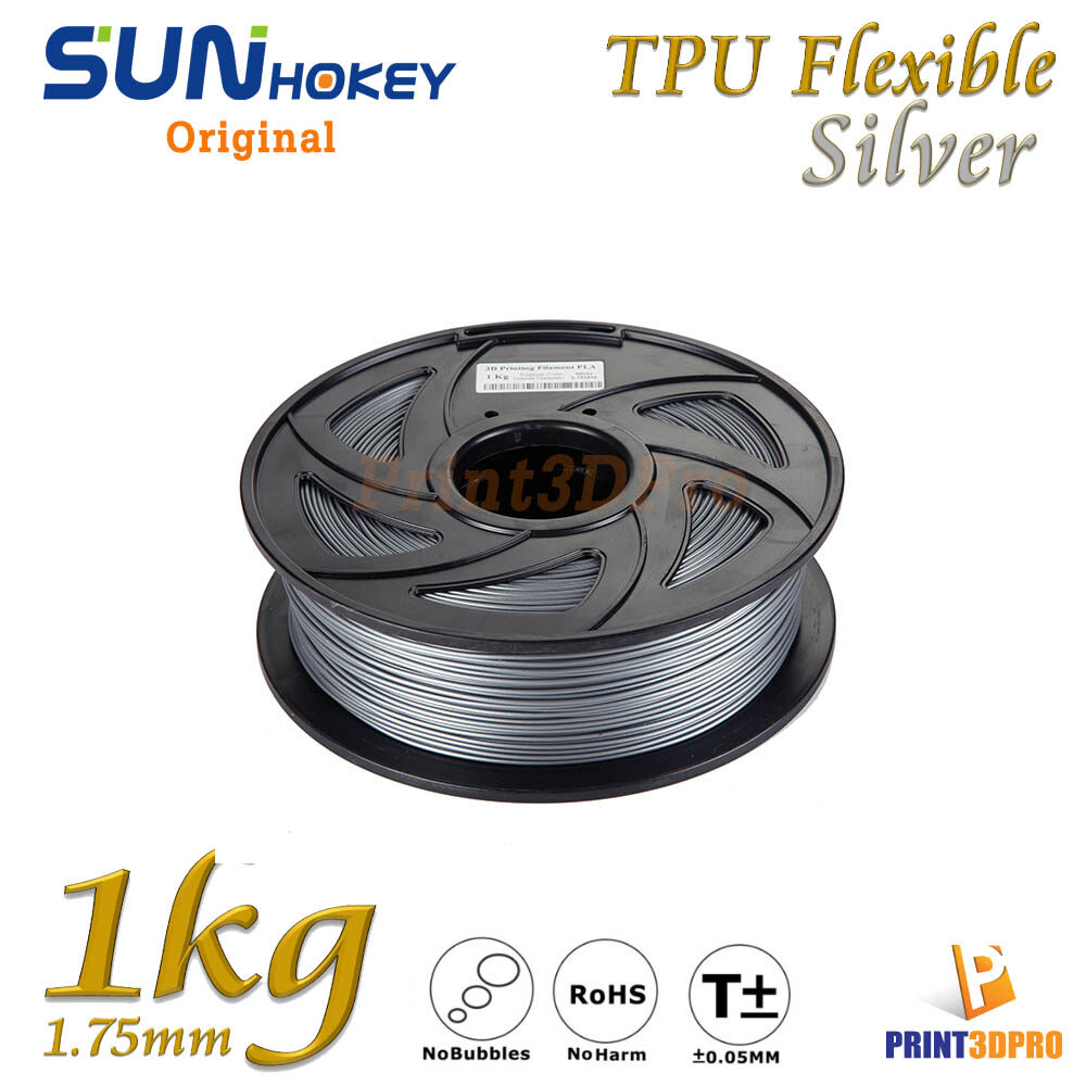 Sunhokey Filament TPU Flexible 1kg 1.75mm High Purity , High Precision , High Quality , High Toughness 3D Filament