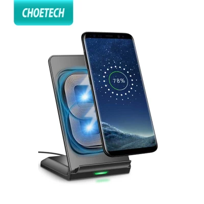 CHOETECH ที่ชาร์จไร้สาย ชาร์จเร็ว แท่นชาร์จแบต Wireless Charging QI Wireless Charger 10W For iPhone Xs Max Xr X 8 10W Fast Wireless Charger Stand For Samsung S9 S8