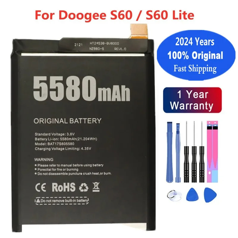 2024 Years Original Doogee S60 / S60 Lite BAT17M15580 BAT173605580 Phone Bateria Fast Shipping ราคา 479 บาท*ส่งฟรี