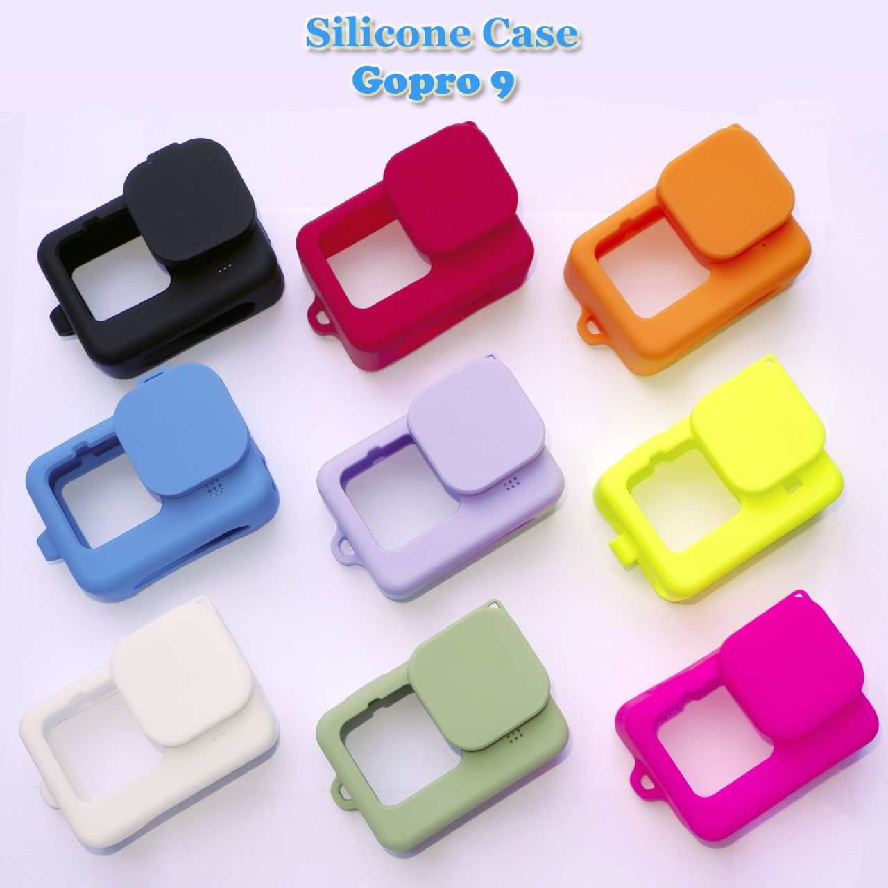 ซิลิโคน Gopro Hero 9 Silicone Case + Lens Cap Protective Cover พร้อมสายคล้องมือ