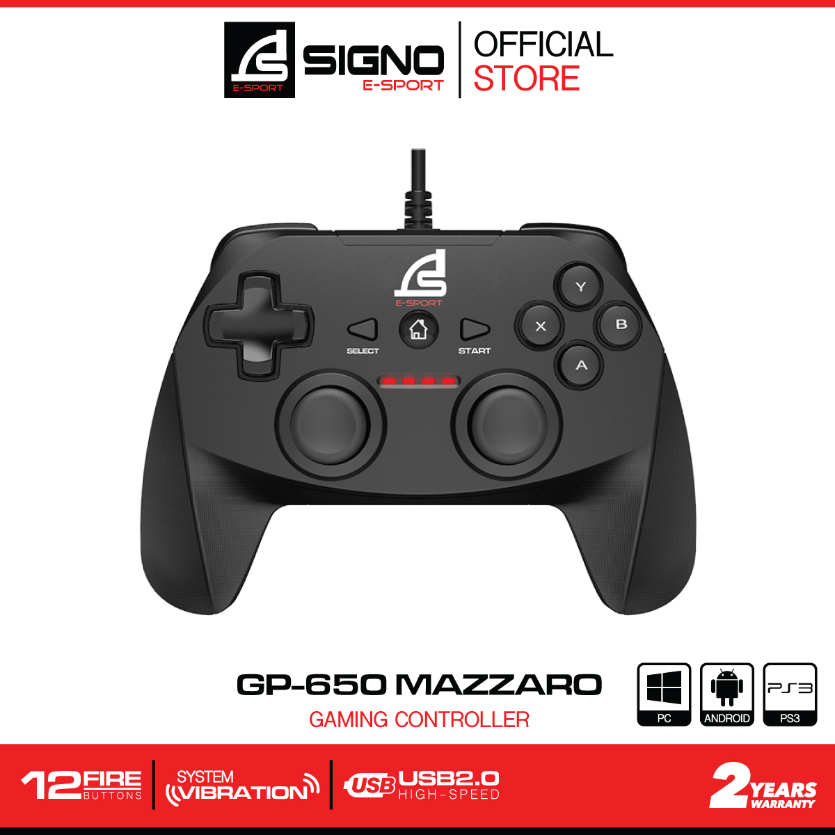 SIGNO E-Sport Gaming Controller MAZZARO GP-650 (Game Controller) ราคา 390 บาท*ส่งฟรี