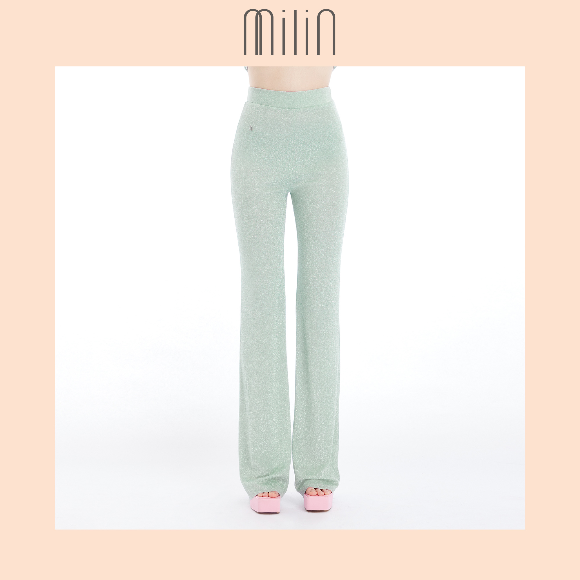 [MILIN] Elasticated waistband slim fit high-waisted flared-leg pants กางเกงเอวสูงขาบานทรงเข้ารูป ขอบเอวยางยืด / 41 Island Paradise Pants ราคา 1,728 บาท*ส่งฟรี