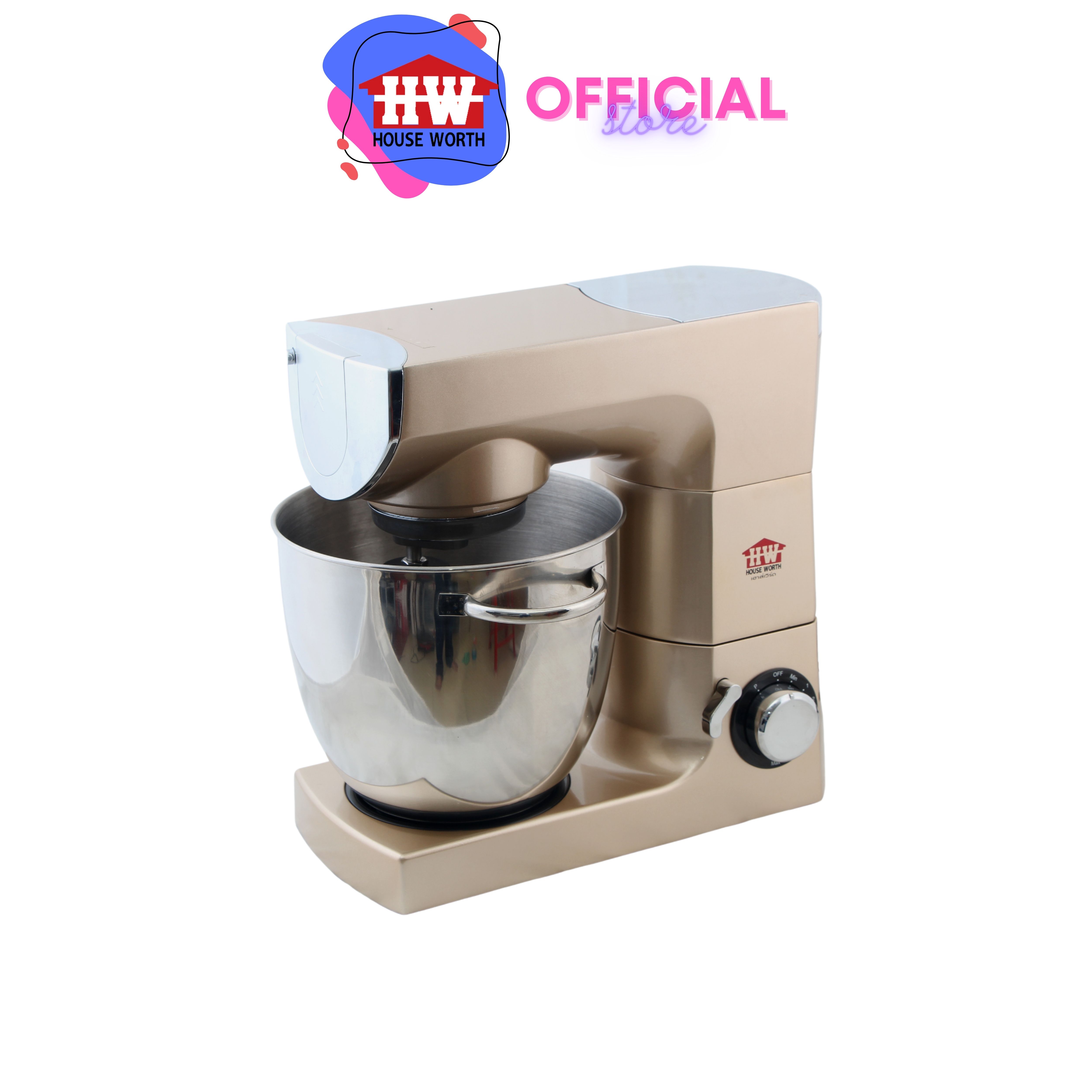 HOUSE WORTH เครื่องผสมอาหารอเนกประสงค์ ตีเเป้ง ตีไข่ รุ่น HW-FM03P ราคา 11,999 บาท*ส่งฟรี