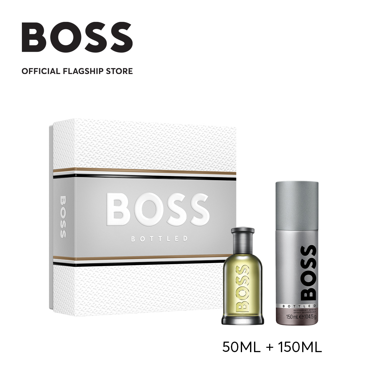 Boss Bottled Gift Box Eau De Toilette (Boss Bottled Edt 50ml + Boss Bottled Deodorant Spray 150ml) | By Hugo Boss Fragrances ราคา 2,890 บาท*ส่งฟรี