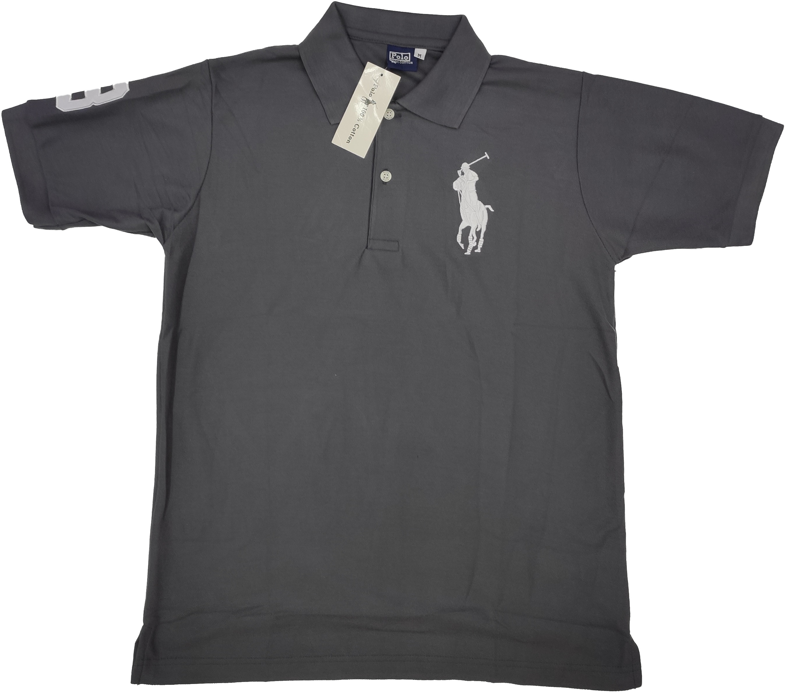 ⭐ Polo 100 ⭐ เสื้อยืด ม้าใหญ่ ผ้าจูติ คอปก แขนสั้น แฟชั่น สีพื้น ปักลาย โปโล ม้า Polo สปอร์ต unisex