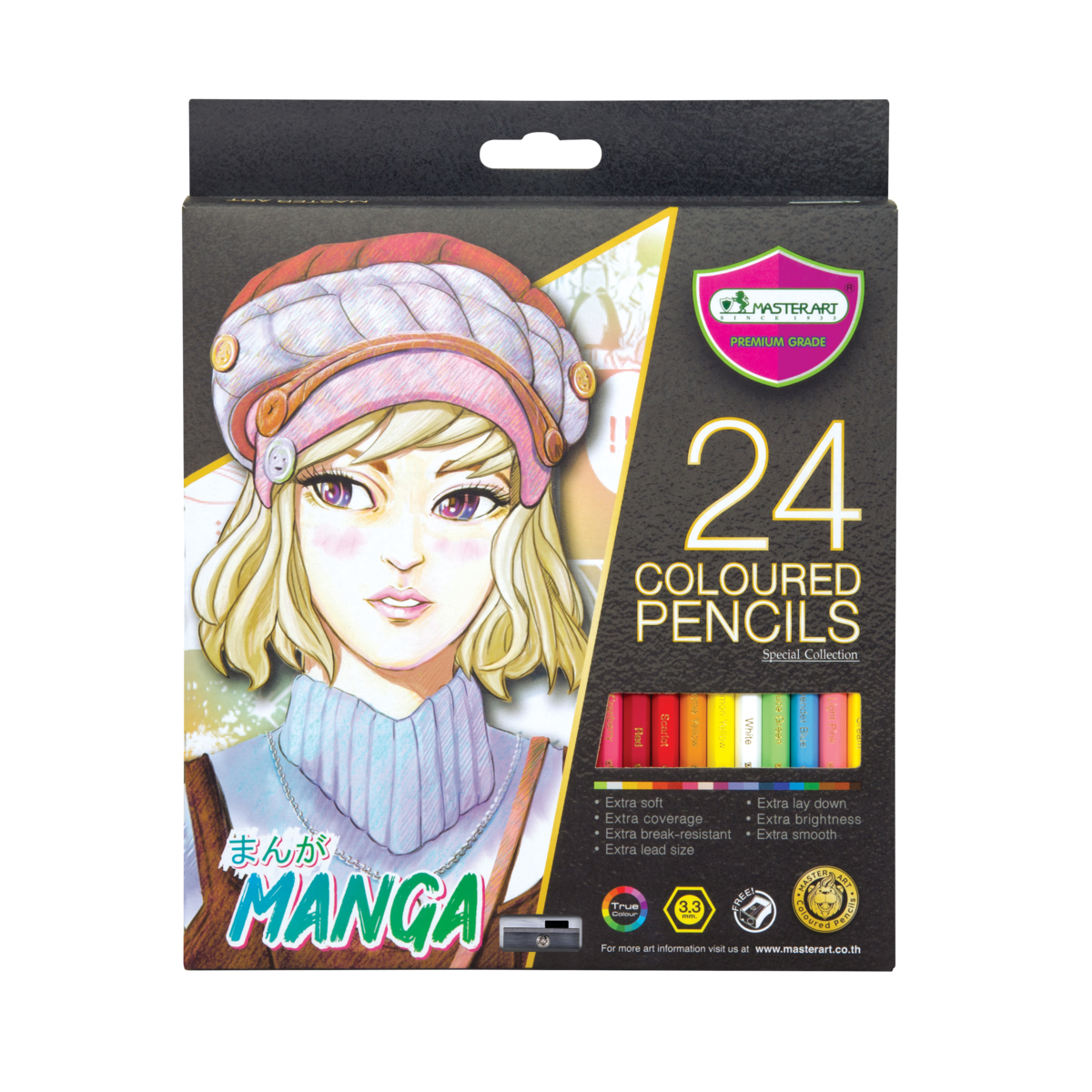 Master Art มาสเตอร์อาร์ต สีไม้ ดินสอสีไม้ แท่งยาว 50 สี รุ่นมังงะ Special Collection