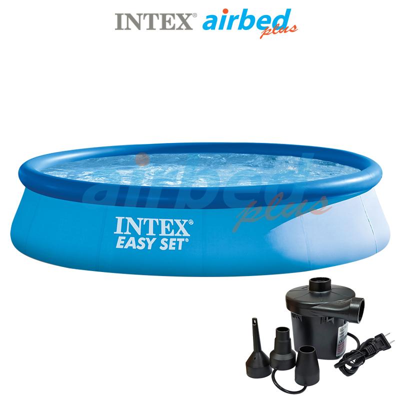 Intex ส่งฟรี สระน้ำ สระว่ายน้ำ อีซี่เซ็ต 13 ฟุต (3.96x0.84 ม.) รุ่น 28143 + ที่สูบลมไฟฟ้า