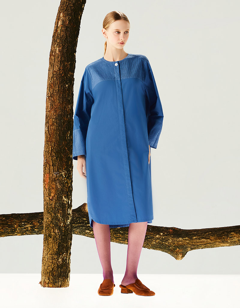 Yaccomaricard Ss25 Lawn + Calico Dress, Knee-Length Shirt Dress with Scalloped Details Ds-1061618 ราคา 3,995 บาท*ส่งฟรี