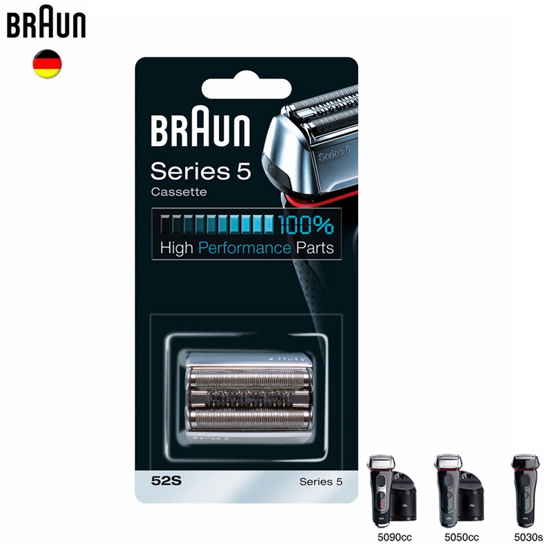Braun Series 5 52S Electric Shaver Head Replacement Cassette ใบมีดโกนหนวด ด้ามมีดโกนหัว – Silver