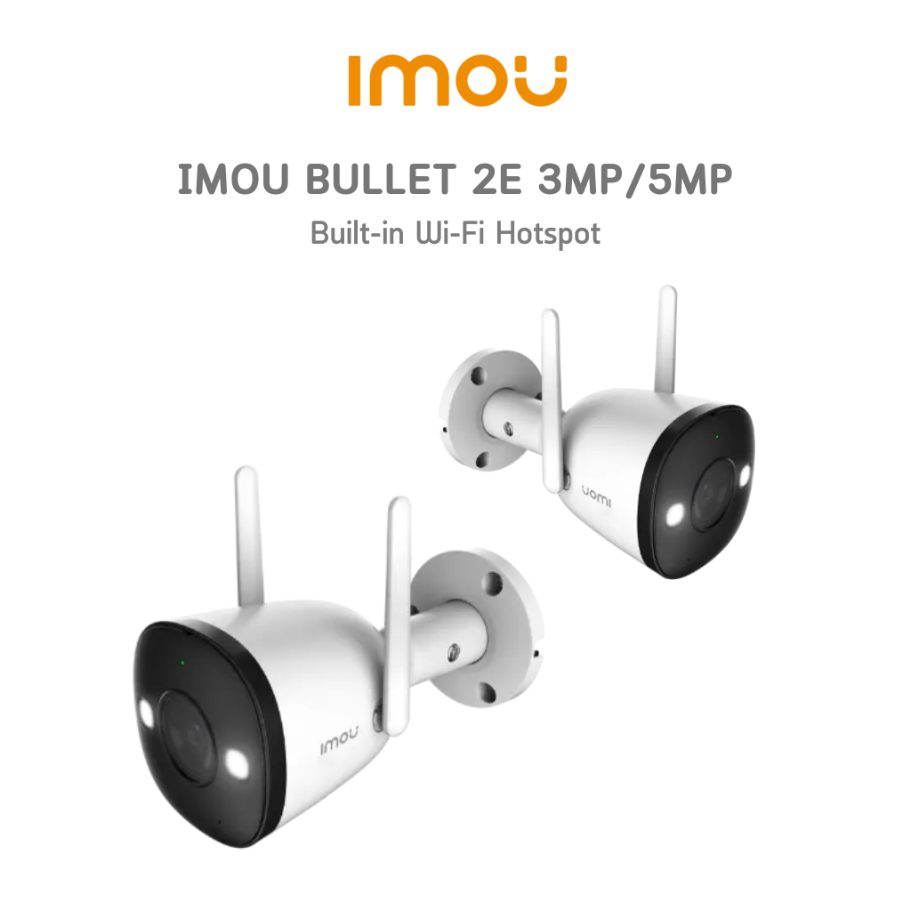 MOU Bullet 2E 3MP/5MP [ภาพสี 24ชม] การตรวจจับมนุษย์ สปอตไลท์ กันน้ำIP67 ราคา 960 บาท*ส่งฟรี