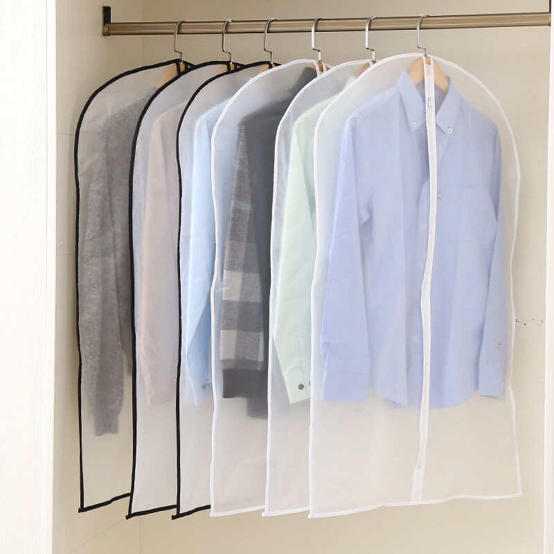 GZ Store ถุงคลุมเสื้อผ้าที่คลุมเสื้อถุงคลุมเสื้อถุงคลุม gn ที่ใส่สูทอุปกรณ์จัดเก็บเสื้อผ้าแบบพกพาถุงซองใส่เสื้อผ้ากันเปื้อนกันฝุ่นกันละอองน้ำ ขนา 60-80 60-100 60-120