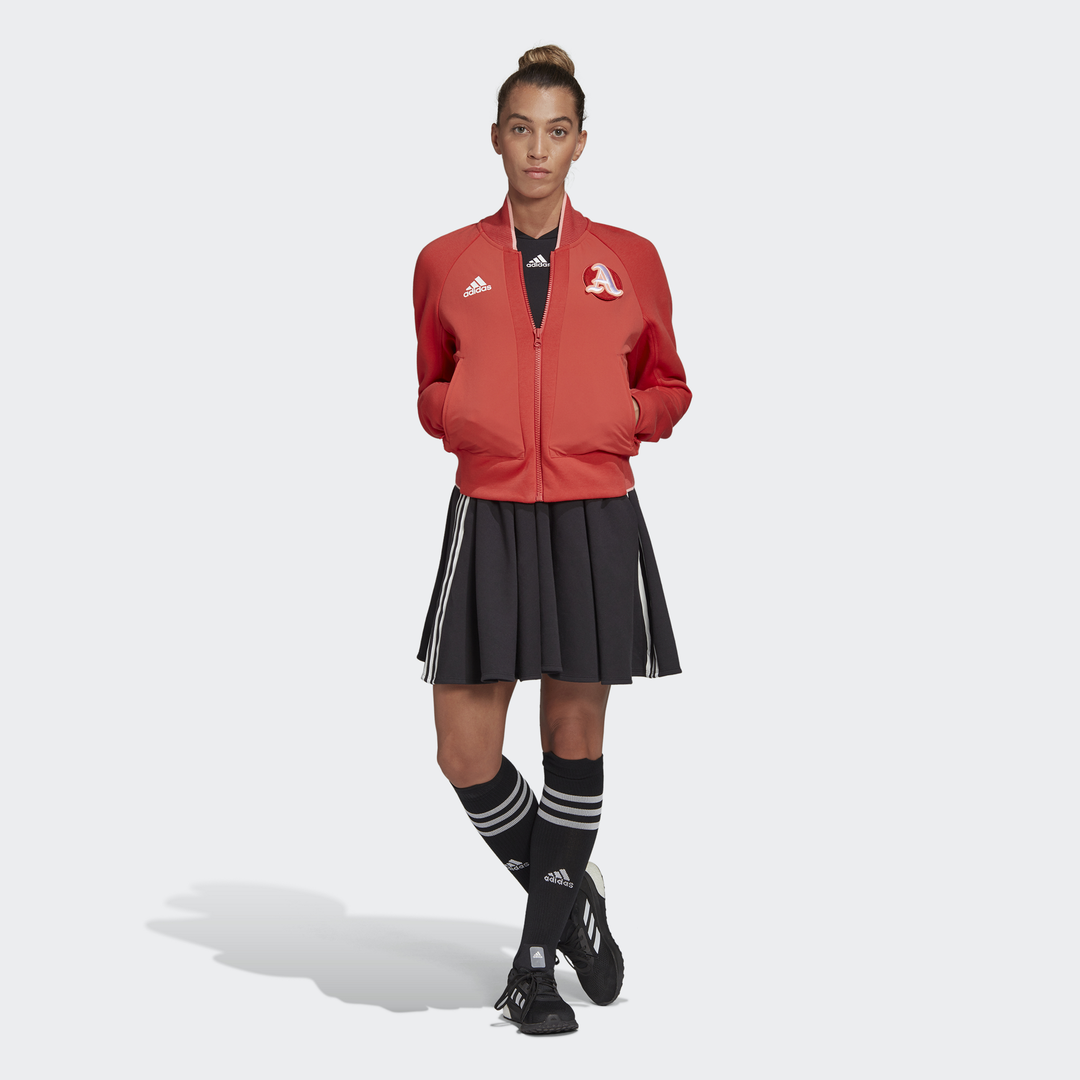 adidas NOT SPORTS SPECIFIC เสื้อแจ็คเก็ต VRCT ผู้หญิง สีแดง FI9213