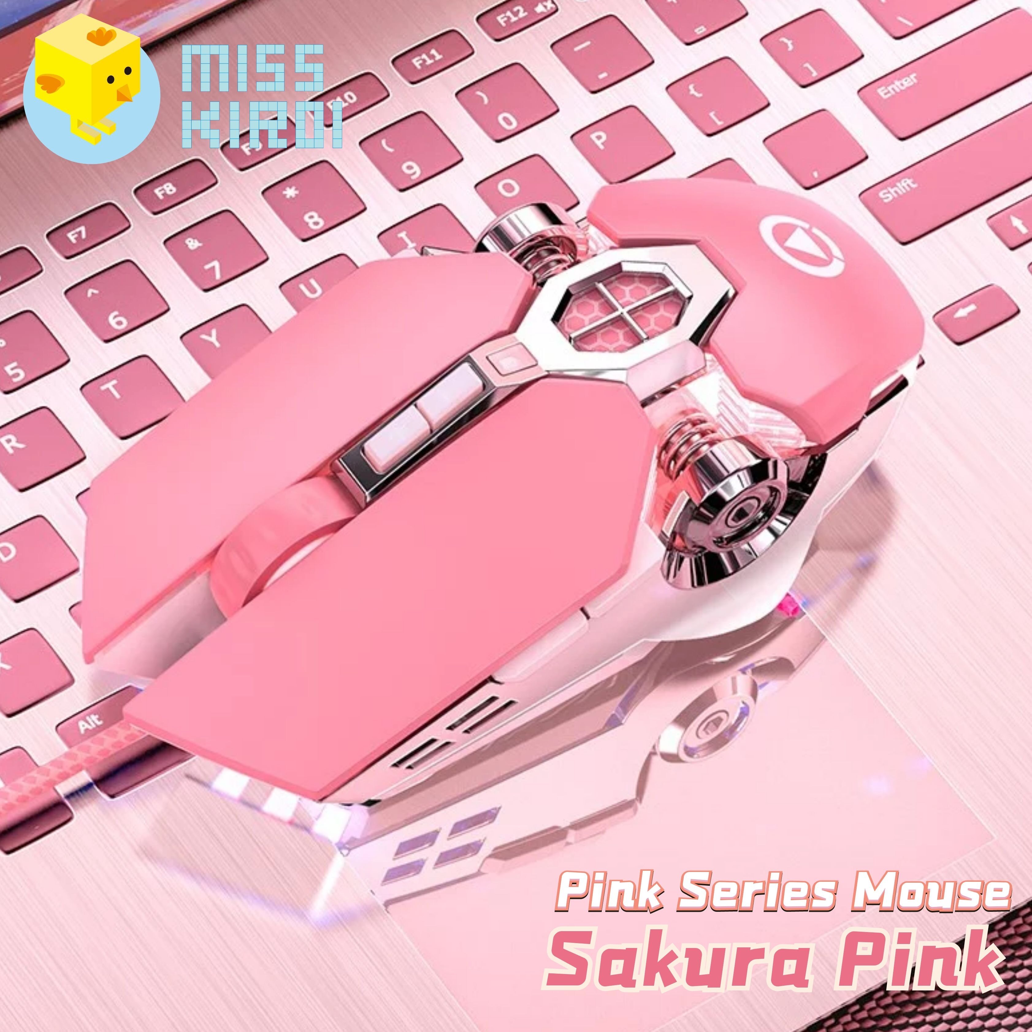 [PINK SERIES] Model Sakura Pink G3OS Optical Macro Key Office Gaming Mouse เมาส์เกมมิ่ง ออฟติคอล ตั้งมาโครคีย์ได้ ความแม่นยำสูงปรับ DPI 800 - 3200 เหมาะกับเกม MMORPG (BNS) FPS MoBA เกมคอมพิวเตอร์เดสก์ท็อปแบบมีสายเงียบเงียบ เม้าส์ esports