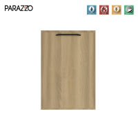 PARAZZO หน้าบานเดี่ยว WPC รุ่น ENZO SERIES ขนาด 40x60ซม. สี Natural Oak มือจับสีดำ วัสดุไม้สังเคราะห์ กันน้ำ กันปลวก 100%