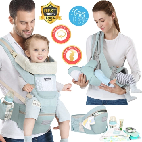 เป้อุ้มเด็ก เป้อุ้มเด็กฝ้าย 0-4 ปี Baby Carrier เป้อุ้มเด็กระบายอากาศ 3-in-1 กระเป๋าอุ้มเด็ก กระเป๋าอุ้มลูกสินค้า กันแดด กันลม Baby Hipseat Ergonomic Carrier