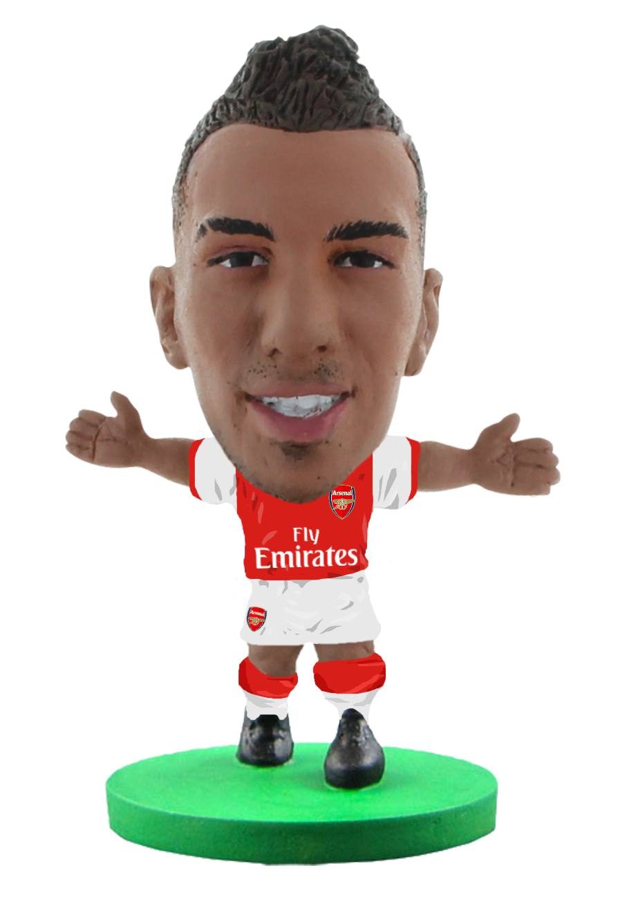 โมเดลนักฟุตบอล SoccerStarz ลิขสิทธิ์แท้จากสโมสร Arsenal - Pierre-Emerick Aubameyang Home kit (2019 and 2020 version)