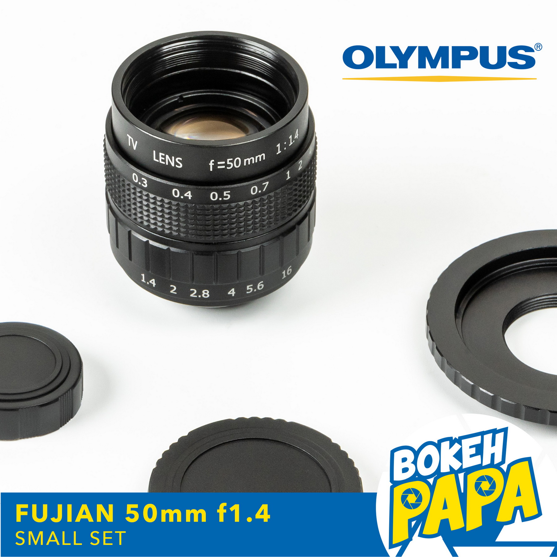 กล้องวงจรปิด กล้องวงจรปิดไร้สาย Wi-Fi เลนส์มือหมุน FUJIAN 50mm F1.4 เลนส์ละลาย CCTV โบเก้หมุนวนๆ สำหรับใส่กล้อง OLYMPUS AND PANASONIC LUMIX
