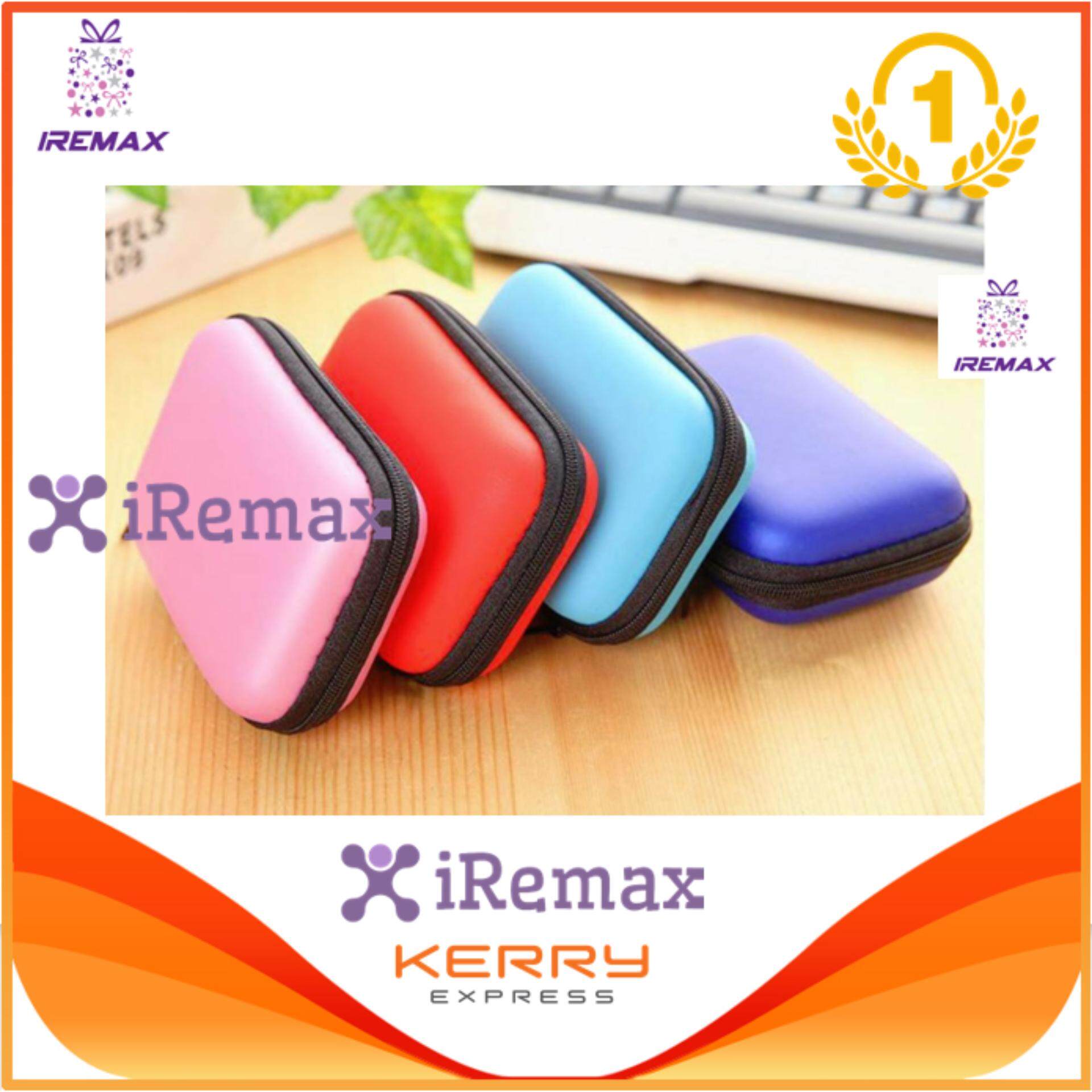 iRemax กล่องใส่สายหูฟัง กระเป๋าเก็บสายชาร์จ USB แฟลชไดรฟ์ กล่องอแนกประสงค์ พกพาสะดวก Case Box EVA ราคา 38 บาท*ส่งฟรี