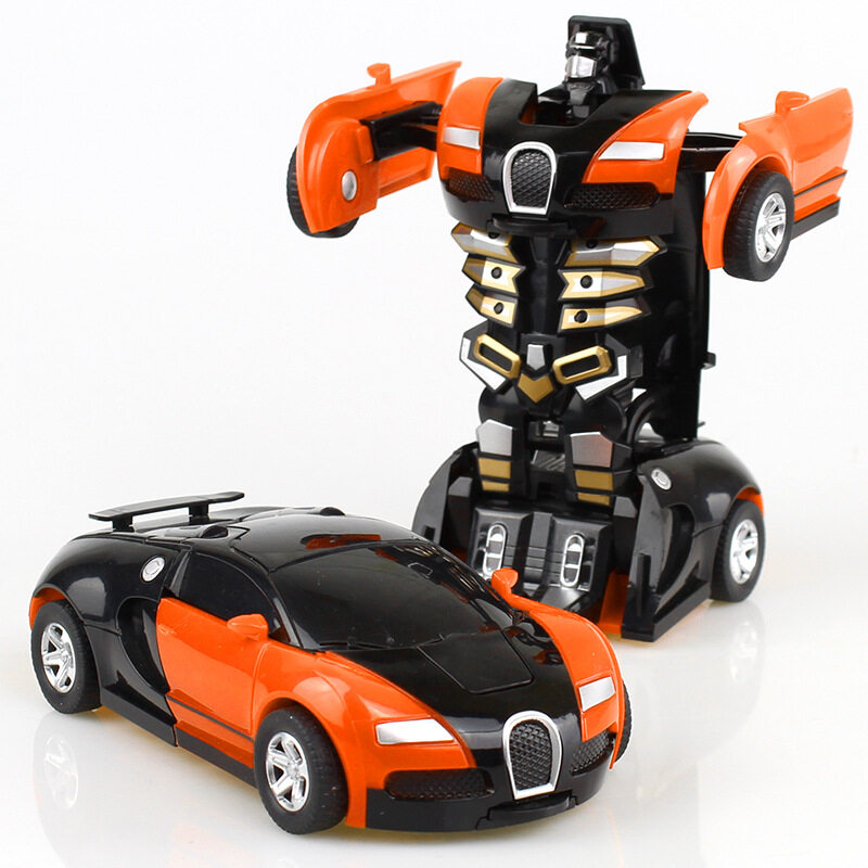 YC TOYS โมเดลรถแปลงร่างหุ่นยนต์สำหรับเด็กผู้ชาย,โมเดลรถสปอร์ตของเล่นหุ่นแอ็กชัน