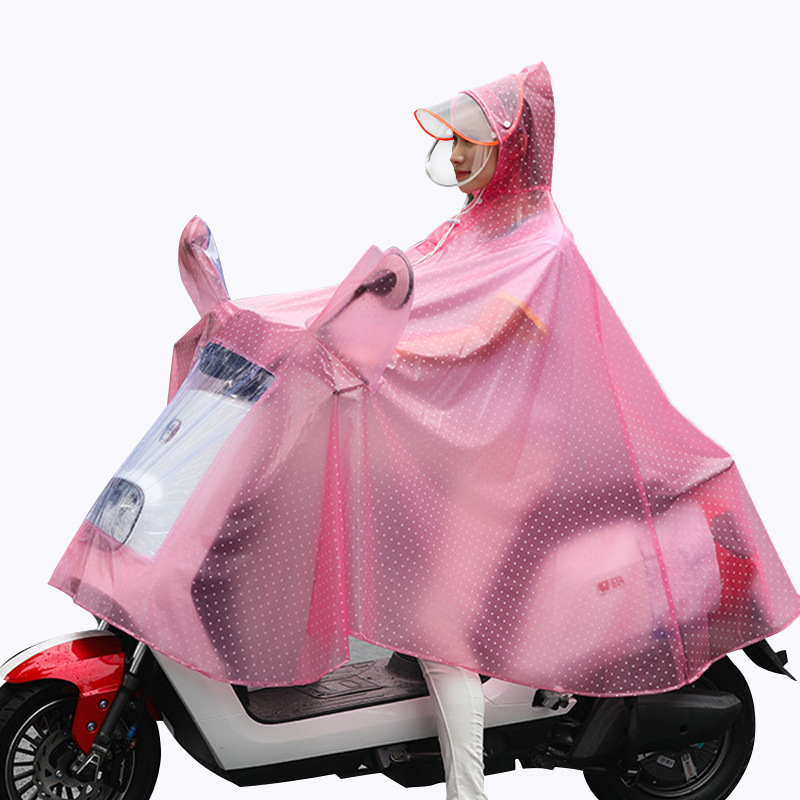 Mortorcycle Raincoat เสื้อกันฝนมอเตอร์ไซ์ เสื้อคลุมกันฝน ชุดกันฝน  เพิ่มความใหญ่และความหนา ฝาครอบไฟโปร่งใส หมวกคู่ สีสวยแฟชั่น 4XL