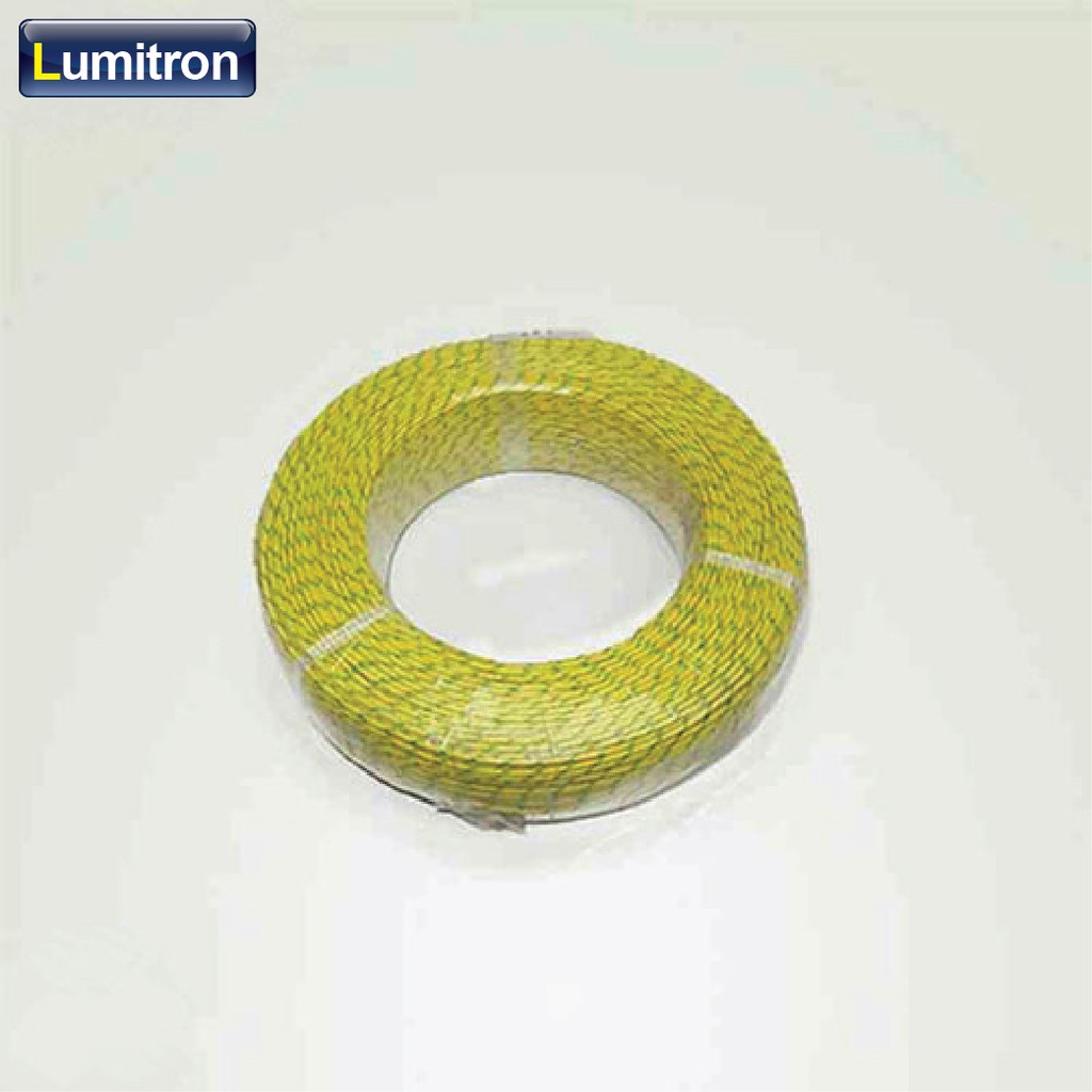 Heat-Resistant Electrical Wire, Size 1.5 Sq Mm. # Cbfb-1.5Sqmm-Yg Green-Yellow, 10 Meters Long ราคา 2,499 บาท*ส่งฟรี