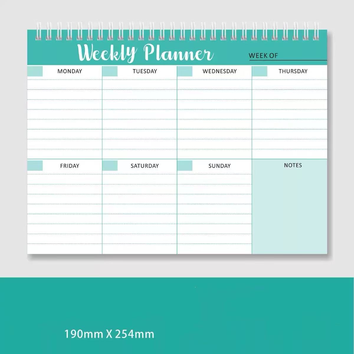 OurHome [พร้อมส่ง] วางแผนรายสัปดาห์ Weekly planner สมุดตารางเวลาพกพา สมุดจดบันทึก บันทึกความจำ สมุดบันทึก 190mm*154mm