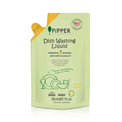 PiPPER STANDARD Natural Dishwashing Liquid, Citrus Scent 750 ml (DW750 90720206 1 pcs.)