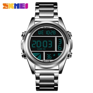 สินค้า ถูกที่สุด SOEI SHOP ส่งจากไทย!! นาฬิกาข้อมือผู้ชาย นาฬิกาสายเหล็ก นาฬิกาทางการ แบรนด์ SKMEI 1448 กันน้ำลึก 30 เมตร ของแท้ 100%