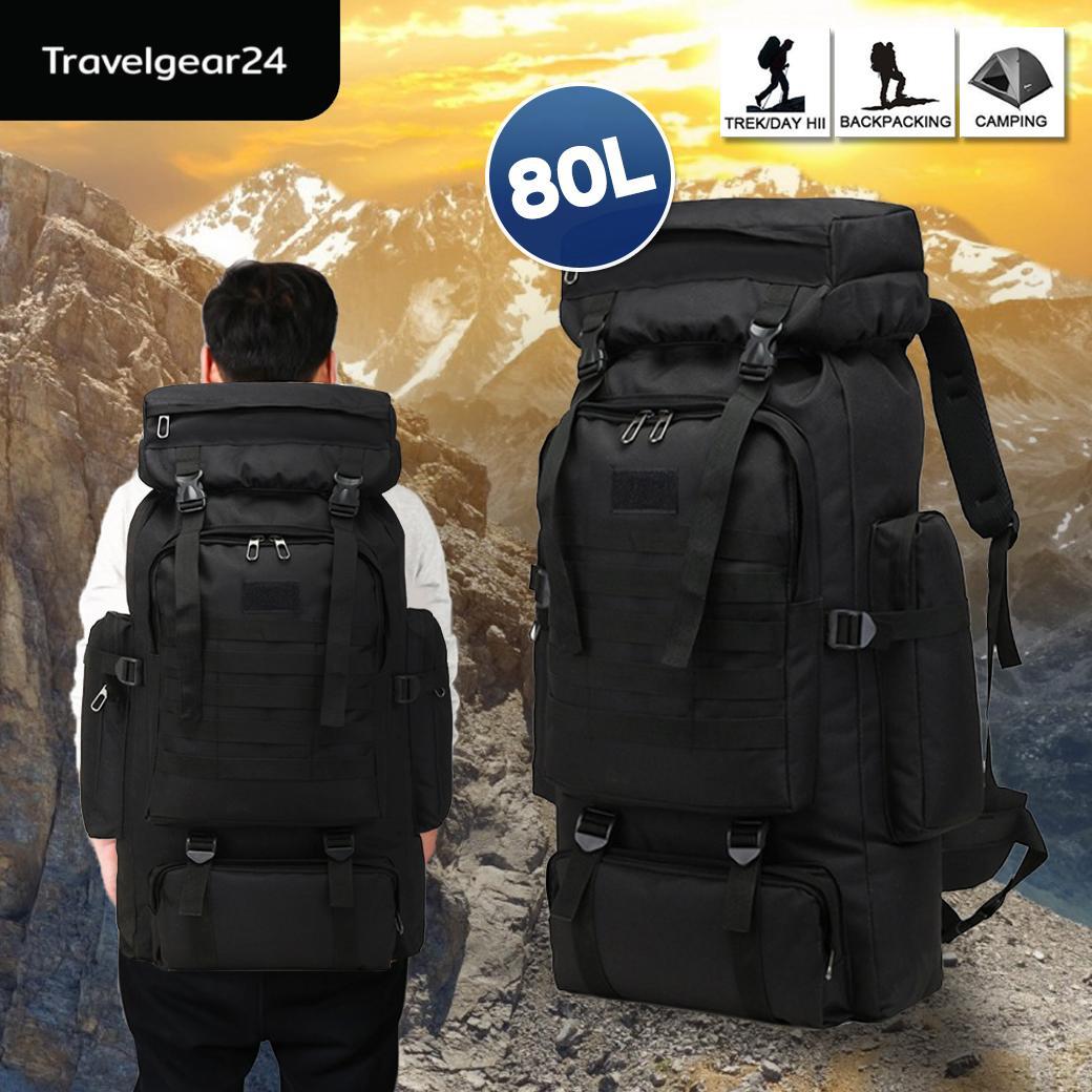 Travelgear24 กระเป๋าเป้สะพายหลัง ท่องเที่ยว เดินป่า 80L Hiking backpack - E0030