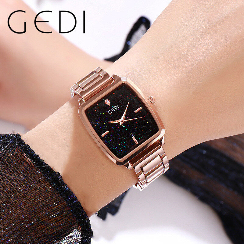 GEDI 14007 มาใหม๊ใหม่  นาฬิกาข้อมือผู้หญิง สายแสตนเลส งามสง่า(มีการชำระเงินเก็บเงินปลายทาง)แท้100% นาฬิกาแฟชั่น Women Fashion Watch
