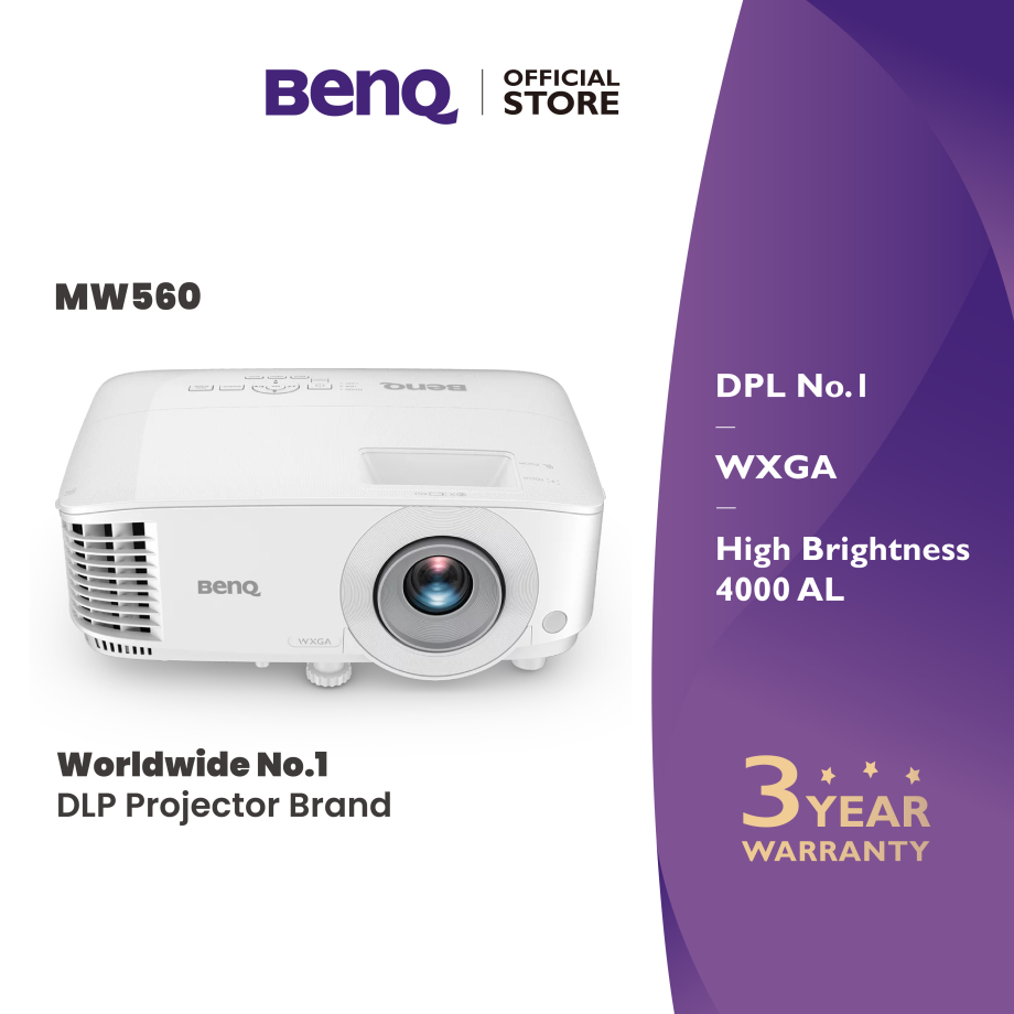 BenQ MW560 4000lms WXGA Meeting Room Projector (โปรเจคเตอร์สำนักงาน) ราคา 17,900 บาท*ส่งฟรี