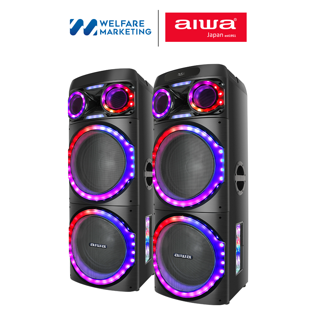 [ผ่อน 0%] AIWA AW-X2125 DUAL PRO Party Speaker ลำโพงบลูทูธปาร์ตี้ ราคา 12,900 บาท*ส่งฟรี