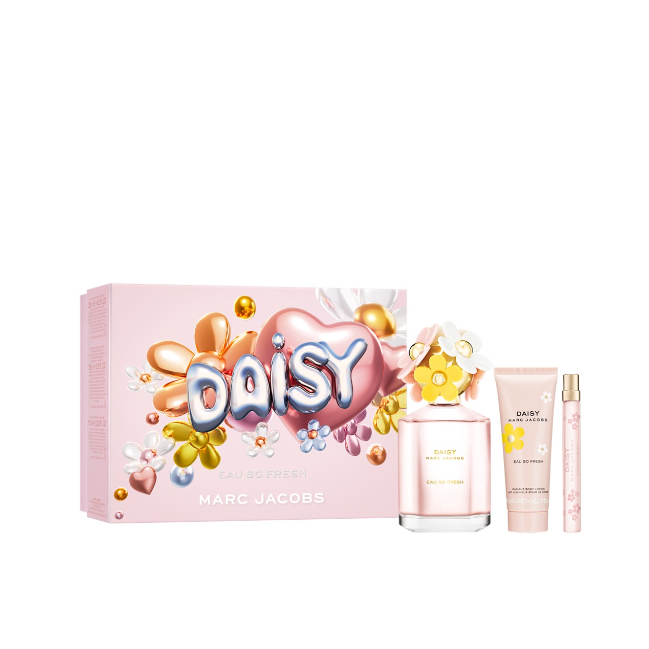 Marc Jacobs Fragrances เซตน้ำหอม Daisy Eau So Fresh Eau de Toilette Holiday Gift Box (Daisy Eau So Fresh EDT 125ml + Daisy Eau So Fresh Body Lotion 75ml + Daisy Eau So Fresh Penspray 10ml) ราคา 5,780 บาท*ส่งฟรี