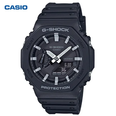 Casio G-Shock นาฬิกาข้อมือผู้ชาย สายเรซิ่น รุ่น GA-2100 SERIES （GA-2100-1A）มั่นใจแท้ 100% -ประกัน CMG