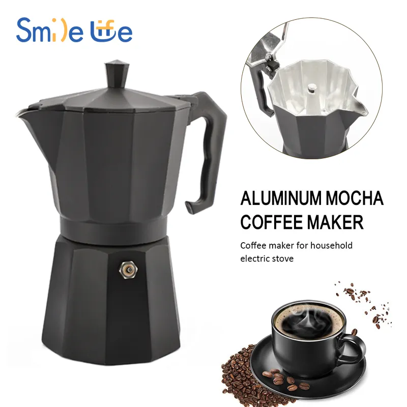 New Arrival มาใหม่ อัพเกรด เครื่องชงกาแฟ Aluminium Mocha Espresso Percolator Pot Moka pot เครื่องชงกา หม้อ Moka Thick Design