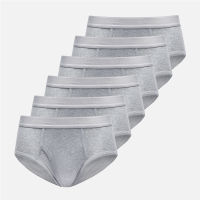 Giordano Mens กางเกงผู้ชาย Cotton Plain Classic Briefs (6-Pieces) 01176114001 กางเกงชั้นในผู้ชาย กางเกงจิออดาโน