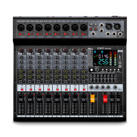 BOMGE PMX402B เพาเวอร์มิกเซอร์  มิกเซอร์ มิกเซอร์ USB แหล่งจ่ายไฟในตัว 4/6/8 ช่อง 48V เอฟเฟกต์อะนาล็อก 256dsp ไมโครโฟนไร้สายในตัว บลูทูธ/USB/MP3