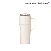[New Arrival] LocknLock แก้วน้ำเก็บอุณหภูมิเคลือบเซรามิก หูจับด้านข้าง  Metro Cafe Handle Tumbler ความจุ 750ml. รุ่น LHC4418
