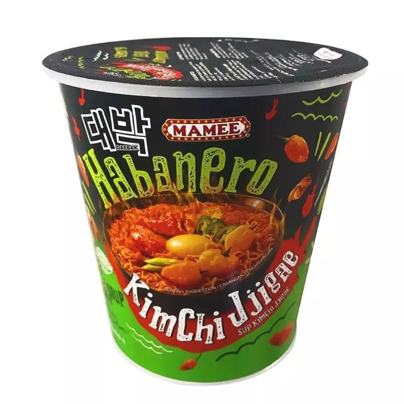 Habanero Ghost Pepper มาม่าเผ็ด รส Kimchi Jjigae เผ็ดที่สุดในโลก จำนวน 1 ถ้วย (เขียว)