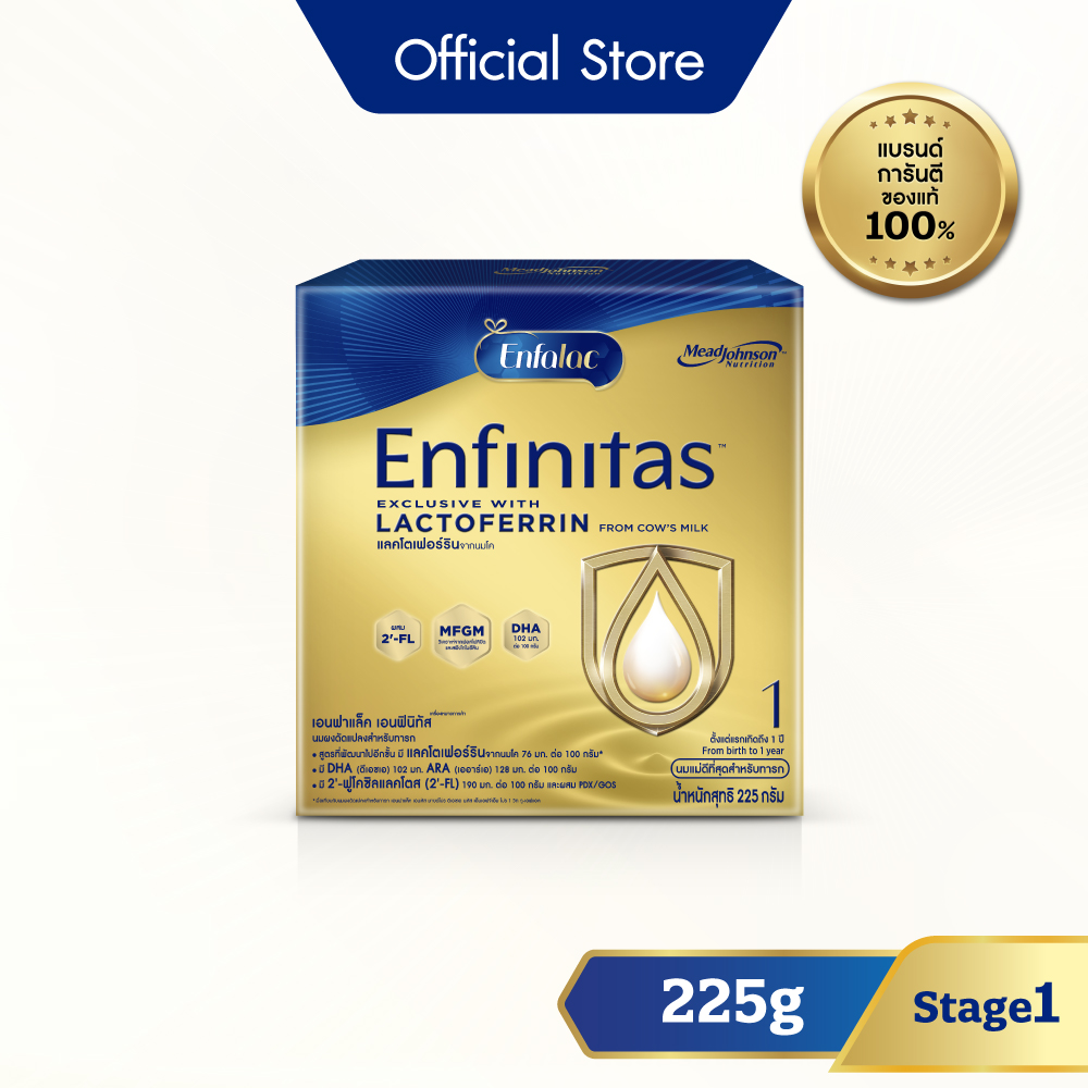 นมผง เอนฟาแล็ค เอนฟินิทัส สูตร 1 (225 กรัม) Enfalac Enfinitas Stage 1 (225 g)