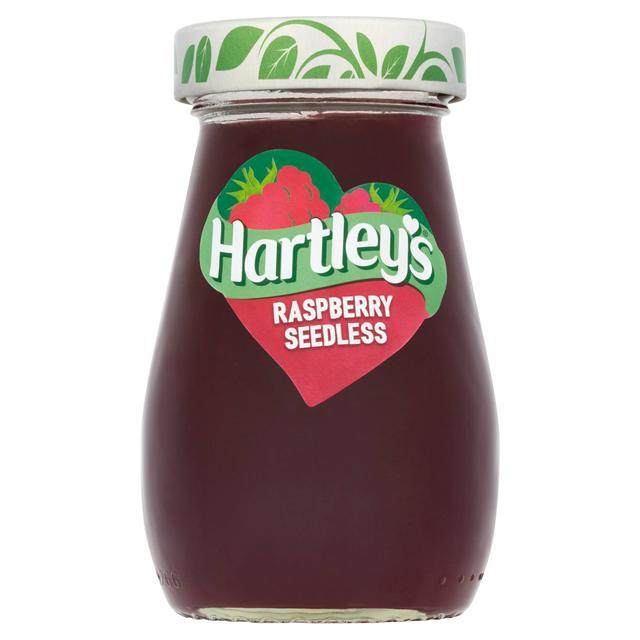 Hartley’s Raspberry Jam Seedless 340g ฮาร์ทเลส์ เเยมราสเบอร์รี่ เเบบไม่มีเมล็ด ทาขนมปัง 340g