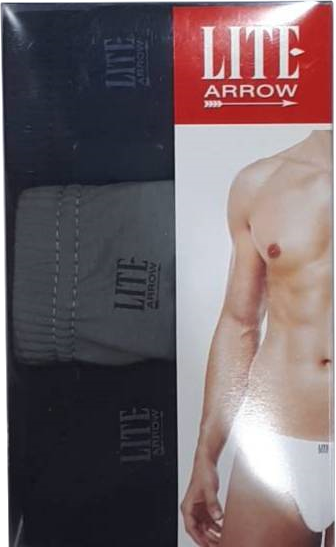 Arrow Lite กางเกงในชาย ทรง Bikini ขอบหุ้มยาง สีผสม ขาว ดำ เทา กรม (3ชิ้น) Size M L XL กางเกงใน ชาย  แอร์โรว กางเกงใน Sexy กางเกงใน กางเกงในใส่สบาย นุ่ม