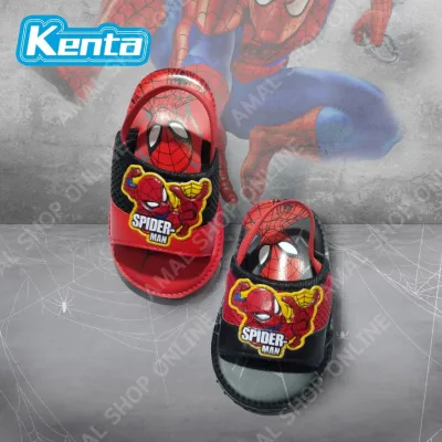 Kenta รองเท้าสไปแมน รองเท้าแตะเด็กผู้ชาย EVA สวมรัดส้นเด็กหัดเดิน ลาย Spiderman รุ่น SD55 (1)