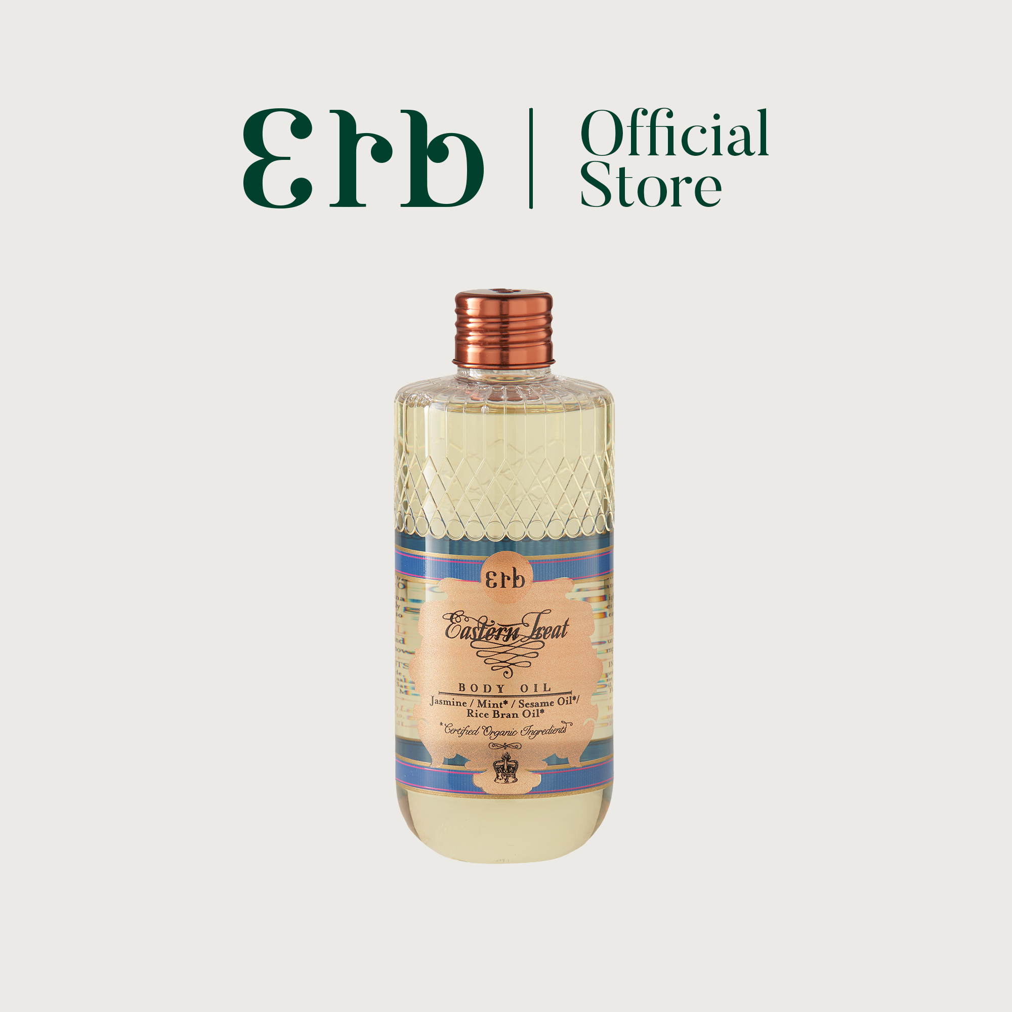 Erb Eastern Treat Body Oil 230 Ml. Ebe Oil for Skin Care, Jasmine Mint Scent, Adds Moisture and Absorbs Quickly. ราคา 970 บาท*ส่งฟรี