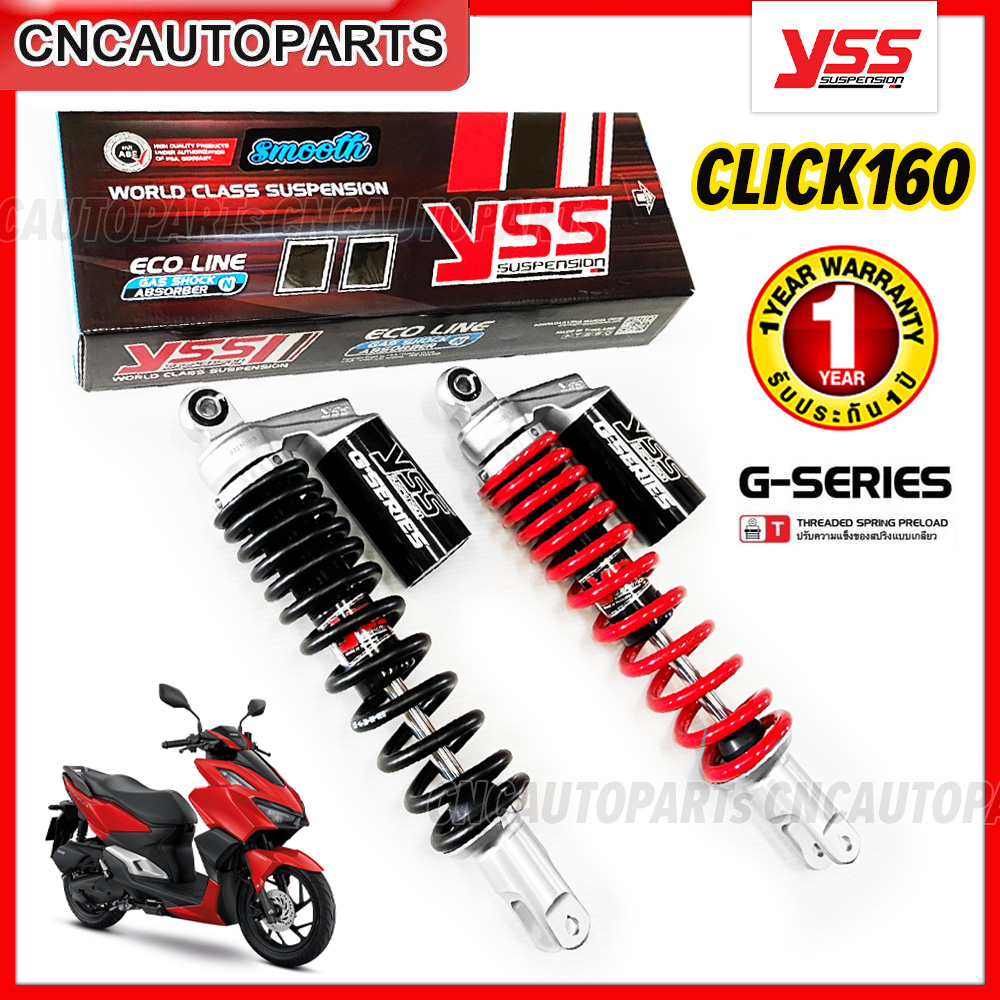 (1 Year Warranty) Yss G-Series Rear Shock Absorber Click 160 Year 2021 and Up, Height 340mm (Oc302-340T-05) ราคา 3,090 บาท*ส่งฟรี
