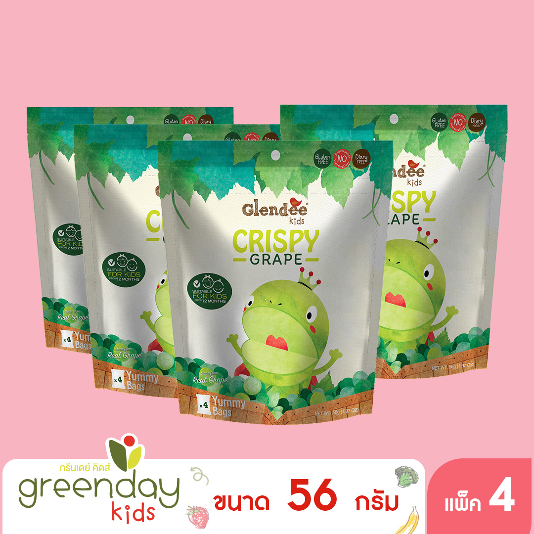 [แพ็ก 4] Greenday Kids Grape องุ่นอบกรอบ 56 กรัม