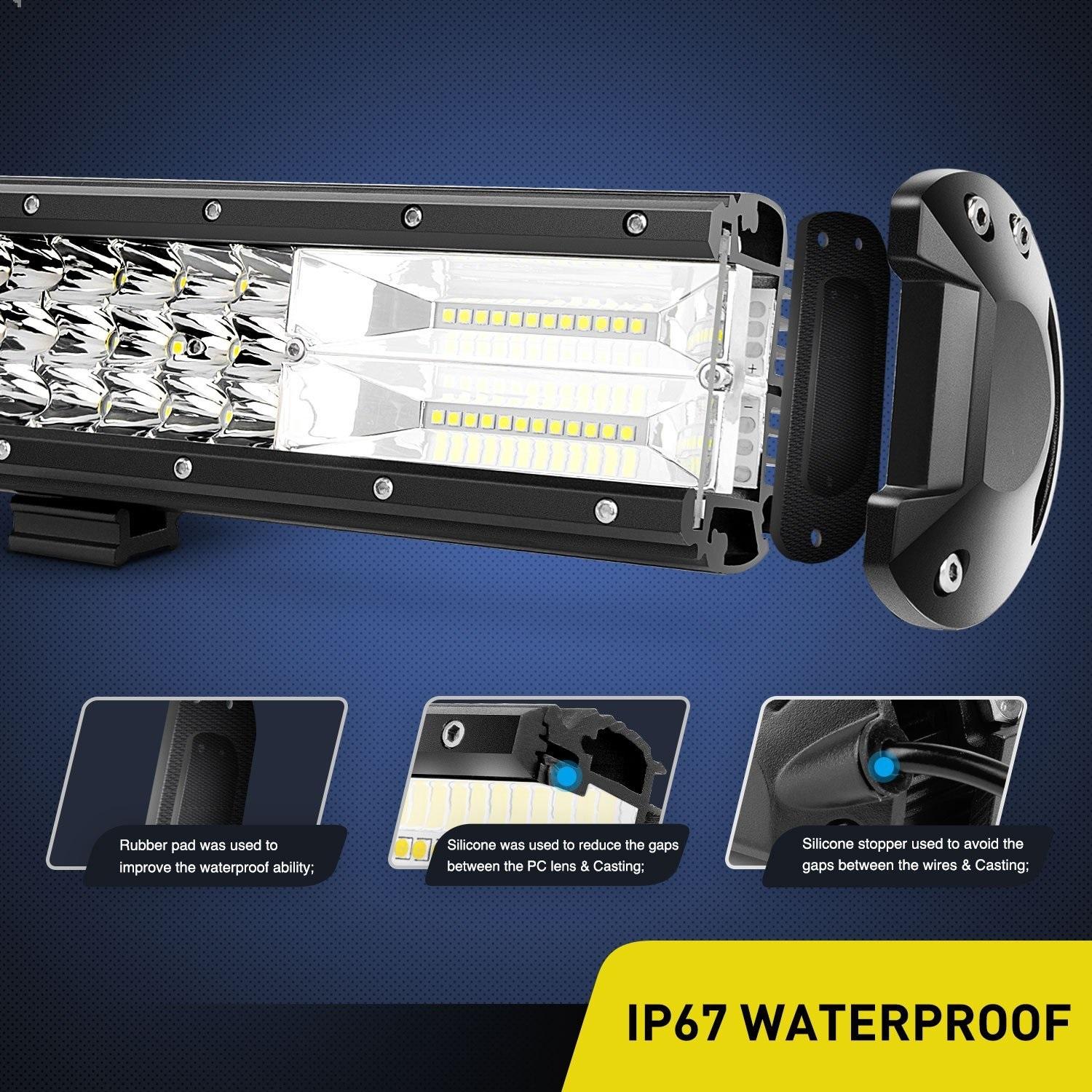 [High Quality] 360W 26 INCH. Tri-row LED Light Bar LED ไฟรถยนต์บาร์ยาว ไฟหน้ารถ ไฟรถส่องสว่าง 360 วัตต์ ขนาด 26 นิ้ว รุ่น SuperBright คุณภาพสูง มีประกันสินค้า เเสงขาว จำนวน 1 โคม