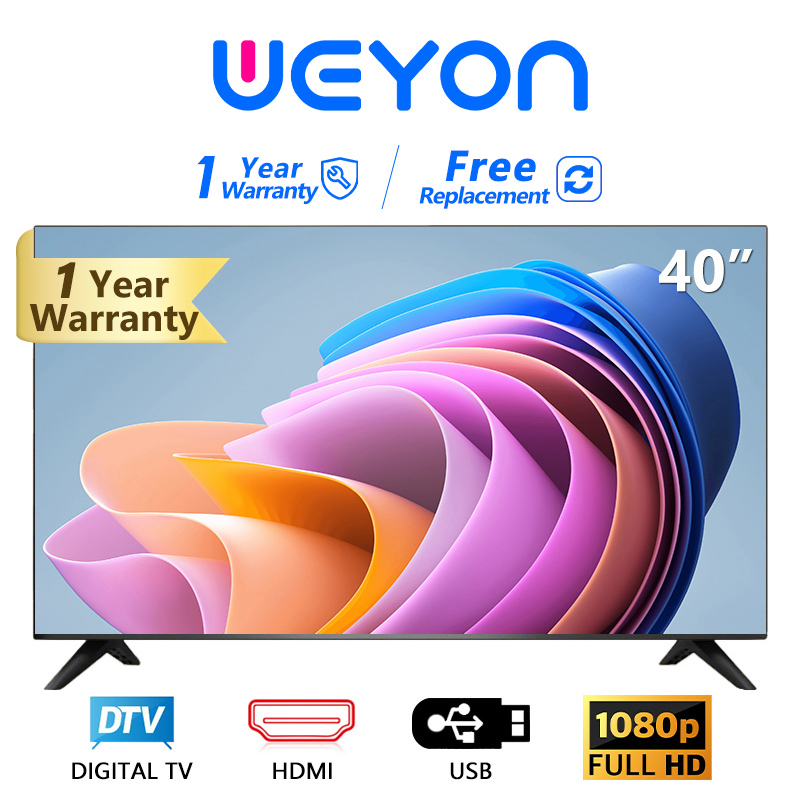 WEYON ทีวี 32/40 นิ้ว Digital tv LED fullHD TV โทรทัศน์จอแบน tv 40 นิ้ว ทีวีราคาถูกๆ tv ทีวีดิจิตอล led tv 40 นิ้ว โทรทัศน์40นิ้ว โทรทัศน์ ทีวี40นิ้วถูกสุด ราคา 3,090 บาท*ส่งฟรี