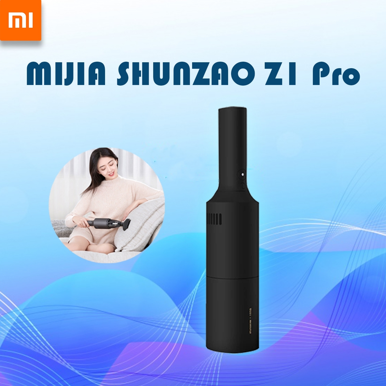 Xiaomi Youpin MIJIA SHUNZAO Z1 Pro - เครื่องดูดฝุ่นพกพา รุ่น Z1 Pro เครื่องดูดฝุ่นไร้สายยานยนต์ ขนาดพกพา สายชาร์จ USB สะดวกต่อการใช้งาน แรงการดูด 15500PA