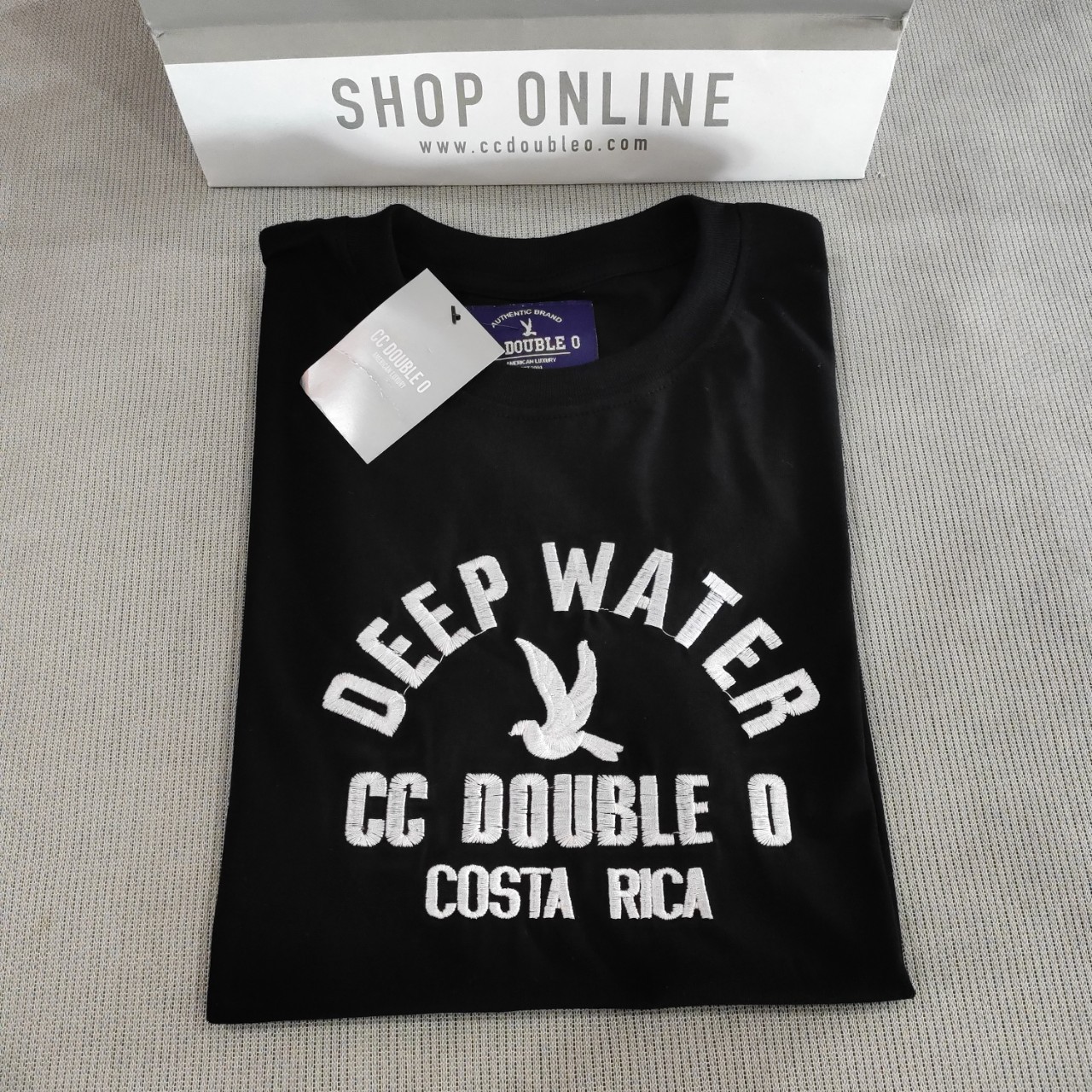 CC DOUBLE O เสื้อยืดงานปัก Cotton100% (Newyork-DEEP)